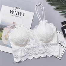 Load image into Gallery viewer, 80-155 catties large size sunflower beautiful back tube top sexy lace wrapped chest strap breathable fattening version