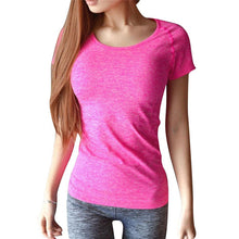 Load image into Gallery viewer, Women T Shirt professional sports Quick Drying Fitness T-shirt short-sleeve exercise clothes T-shirt