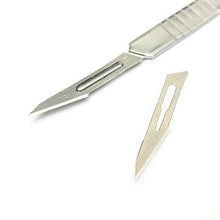Load image into Gallery viewer, 10pcs #11 Carbon Steel Surgical Scalpel Blades + 1pc #3 Handle