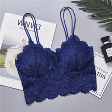 Load image into Gallery viewer, 80-155 catties large size sunflower beautiful back tube top sexy lace wrapped chest strap breathable fattening version