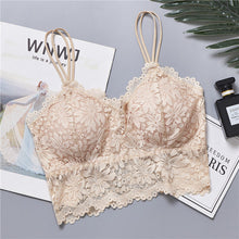 Load image into Gallery viewer, 80-155 catties large size sunflower beautiful back tube top sexy lace wrapped chest strap breathable fattening version