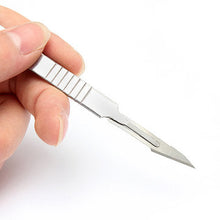 Load image into Gallery viewer, 10pcs #11 Carbon Steel Surgical Scalpel Blades + 1pc #3 Handle