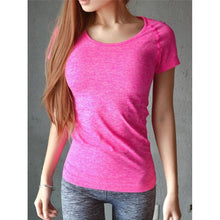Load image into Gallery viewer, Women T Shirt professional sports Quick Drying Fitness T-shirt short-sleeve exercise clothes T-shirt