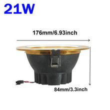 Load image into Gallery viewer, 21W COB LED Ceiling Down Light Golden Shell Belt Drive 85-265V