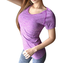 Load image into Gallery viewer, Women T Shirt professional sports Quick Drying Fitness T-shirt short-sleeve exercise clothes T-shirt