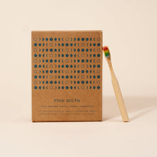 Load image into Gallery viewer, Kids Rainbow Bamboo Toothbrush - Pink Moon