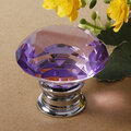 Load image into Gallery viewer, 40mm Diamond Crystal Door Knob Drawer Cabinet Handle Knob Screw