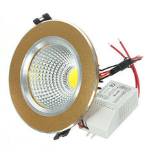 Load image into Gallery viewer, 7W Warm White COB LED Ceiling Down Light Golden Shell 85-265V