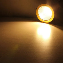 Load image into Gallery viewer, 12W Warm White COB LED Ceiling Down Light Golden Shell 85-265V