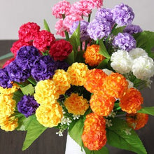 Load image into Gallery viewer, Artificial Daisy Chrysanthemum Silk Flowers Floral Bouquet 8 Heads 7 Colors Home Garden