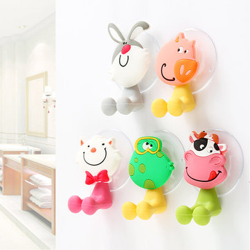 Honana BX-723 Creative Cute Cartoon Animal Powerful Sucker Toothbrush Holder