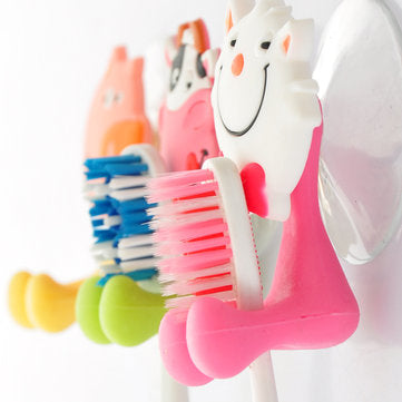 Honana BX-723 Creative Cute Cartoon Animal Powerful Sucker Toothbrush Holder