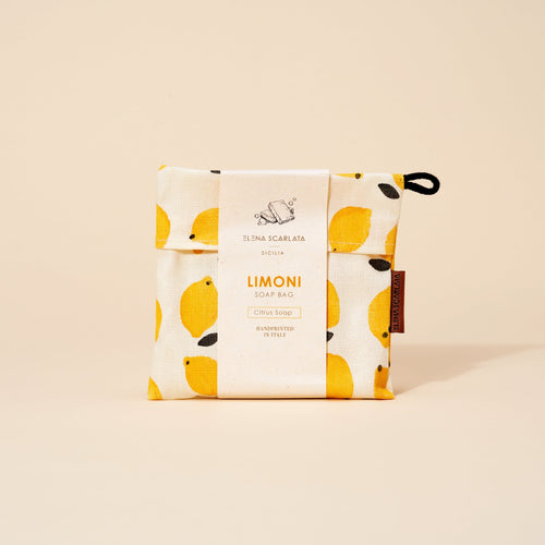 Travel Soap Bag - Lemon - ES Elena Scarlata Studio - Pink Moon