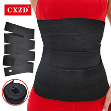 Load image into Gallery viewer, CXZD 2022 Women Waist Trainer Slimming Belly Reducing Tummy Wrap Belt Elastic Workout Shaper Weight Loss Compression Abdomen
