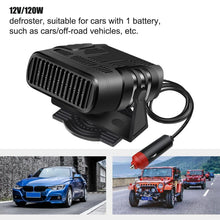 Load image into Gallery viewer, 2 IN 1 Portable 12/24V 120W Auto Car Heater Defroster Demister Electric Heater Windshield 360 Degree Rotation ABS Heating Coolin
