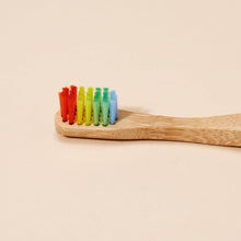 Load image into Gallery viewer, Kids Rainbow Bamboo Toothbrush - Pink Moon
