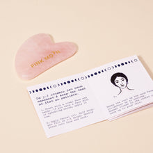Load image into Gallery viewer, Rose Quartz Gua Sha Facial Tool - Pink Moon - Pink Moon

