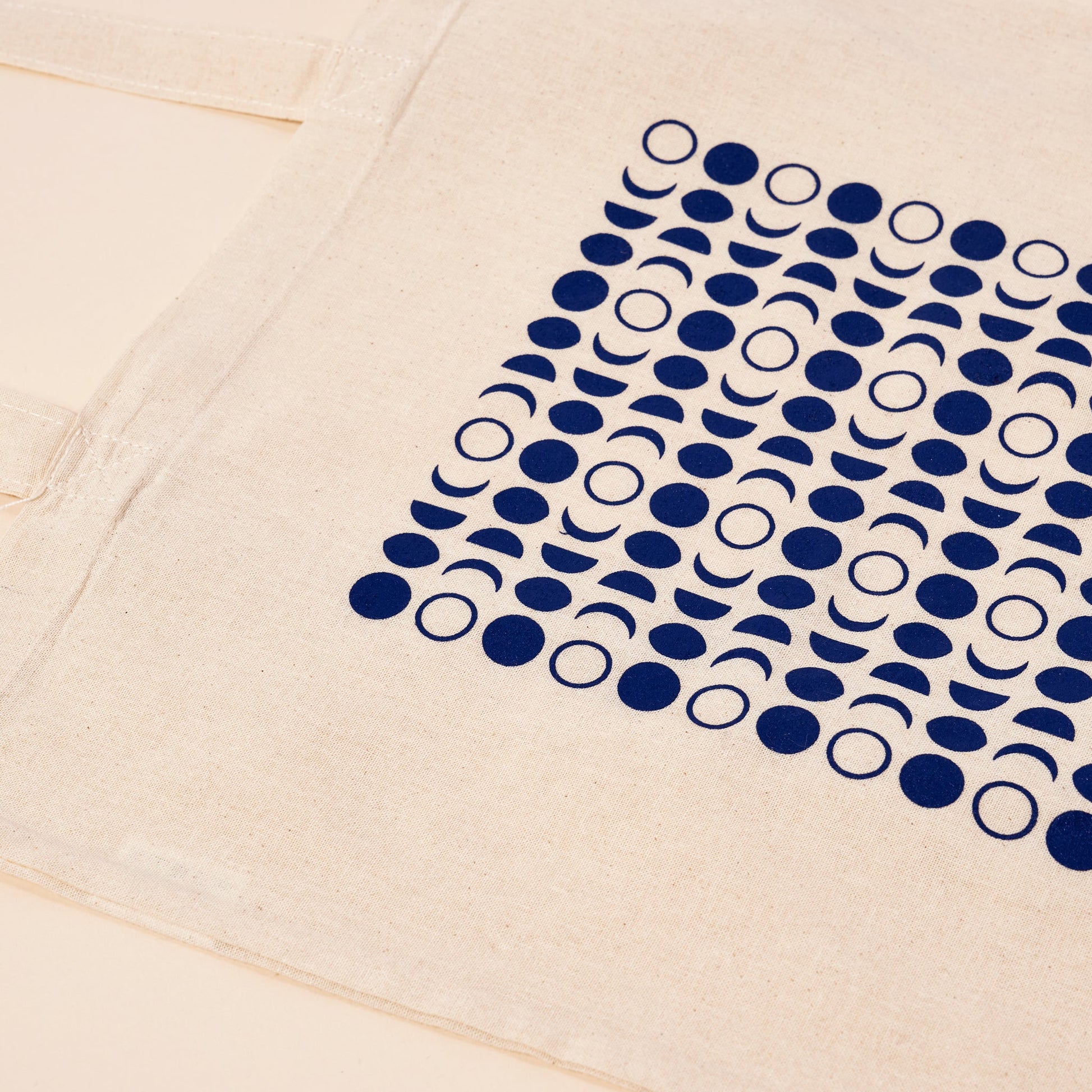 Upcycled Cotton Tote Bag - Pink Moon - Elena Scarlata