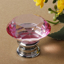 Load image into Gallery viewer, 40mm Diamond Crystal Door Knob Drawer Cabinet Handle Knob Screw
