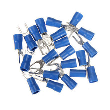 Load image into Gallery viewer, 20pcs Heat Shrink Blue Wiring Crimp Butt Fork Terminals Connectors
