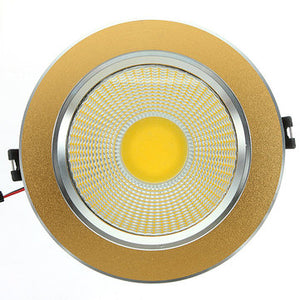 12W Warm White COB LED Ceiling Down Light Golden Shell 85-265V