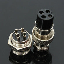 Load image into Gallery viewer, GX16-4 4-Pin 16mm Aviation Pug Male and Female Panel Metal Connector
