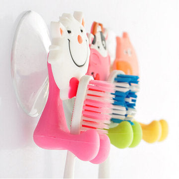 Honana BX-723 Creative Cute Cartoon Animal Powerful Sucker Toothbrush Holder