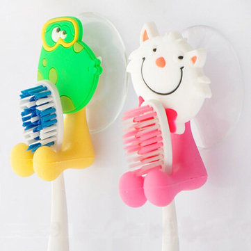 Honana BX-723 Creative Cute Cartoon Animal Powerful Sucker Toothbrush Holder