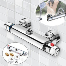 Load image into Gallery viewer, Bathroom Wall-mount Brass Thermostatic Shower Valve Bath Mixer Shower Control Valve Bottom Faucet 3/4
