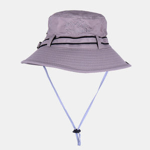 Mens Cotton Embroidery Bucket Hat Outdoor Fishing Hat Climbing Mesh Breathable Sunshade Cap